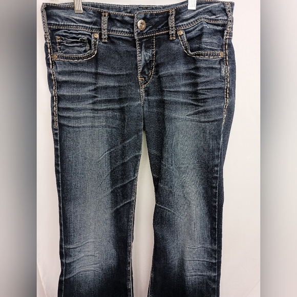 Silver Jeans Suki Blue Straight Leg Classic Denim (#1,426) - Picture 1 of 10